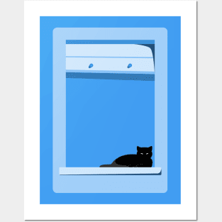 Window kitty Posters and Art